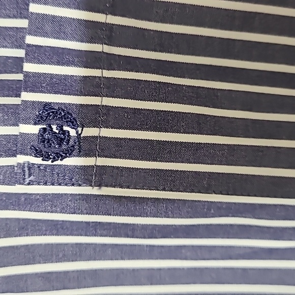 Izod Men's Gray & White‎ Striped Button-Up Long Sleeve Shirt - Size 3XL - Picture 4 of 10